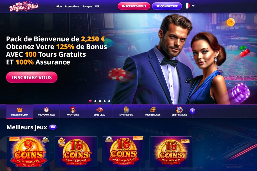 Win Vegas Plus Casino - Page d'Inscription